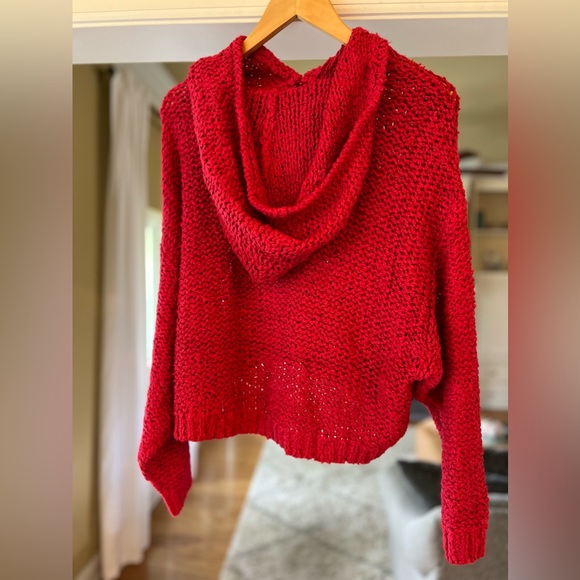 Anthropologie Pilcro Sailcloth Hooded Cropped Sweater - Picture 4 of 5